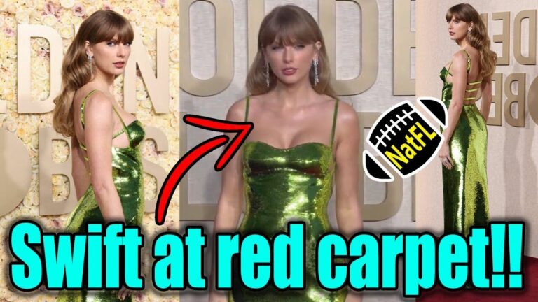 Taylor Swift Stuns on Golden Globes Red Carpet, “Eras Tour” Eyes Historic Win